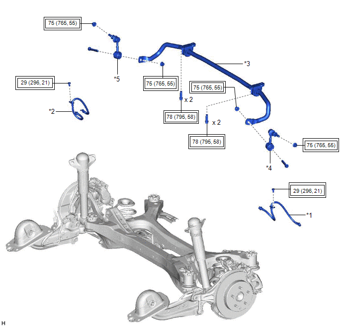 Toyota Avalon Service & Repair Manual Components Rear Suspension Member