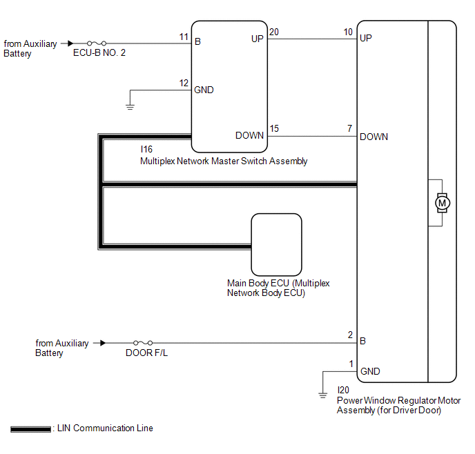 Toyota Avalon Service & Repair Manual - Driver Side Power Window does