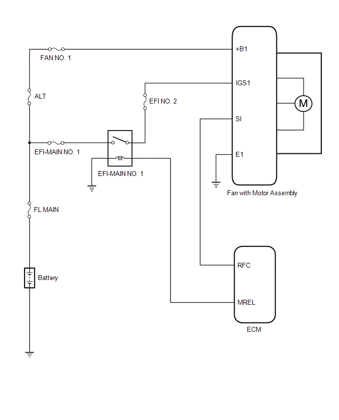 Toyota Avalon Service & Repair Manual - System Diagram - Cooling Fan System