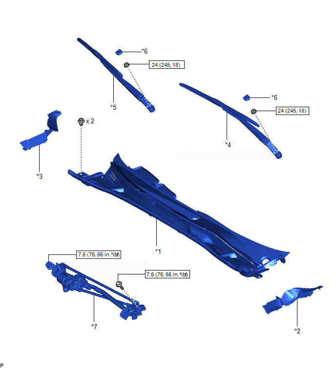 Toyota Avalon Service & Repair Manual Components Front Wiper Motor