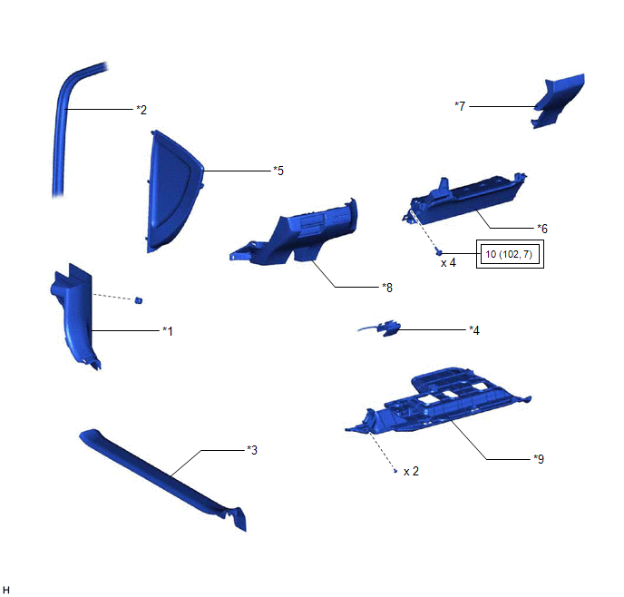 Toyota Avalon Service & Repair Manual Components Knee Airbag